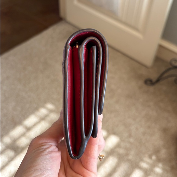 Furla Three-Tone Red, Black, and White Wallet - Picture 5 of 11